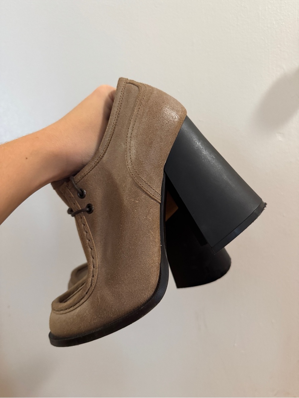 JW Anderson Brown Block Heel Boots